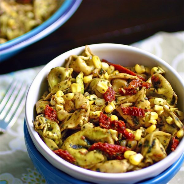 final pesto tortellini salad